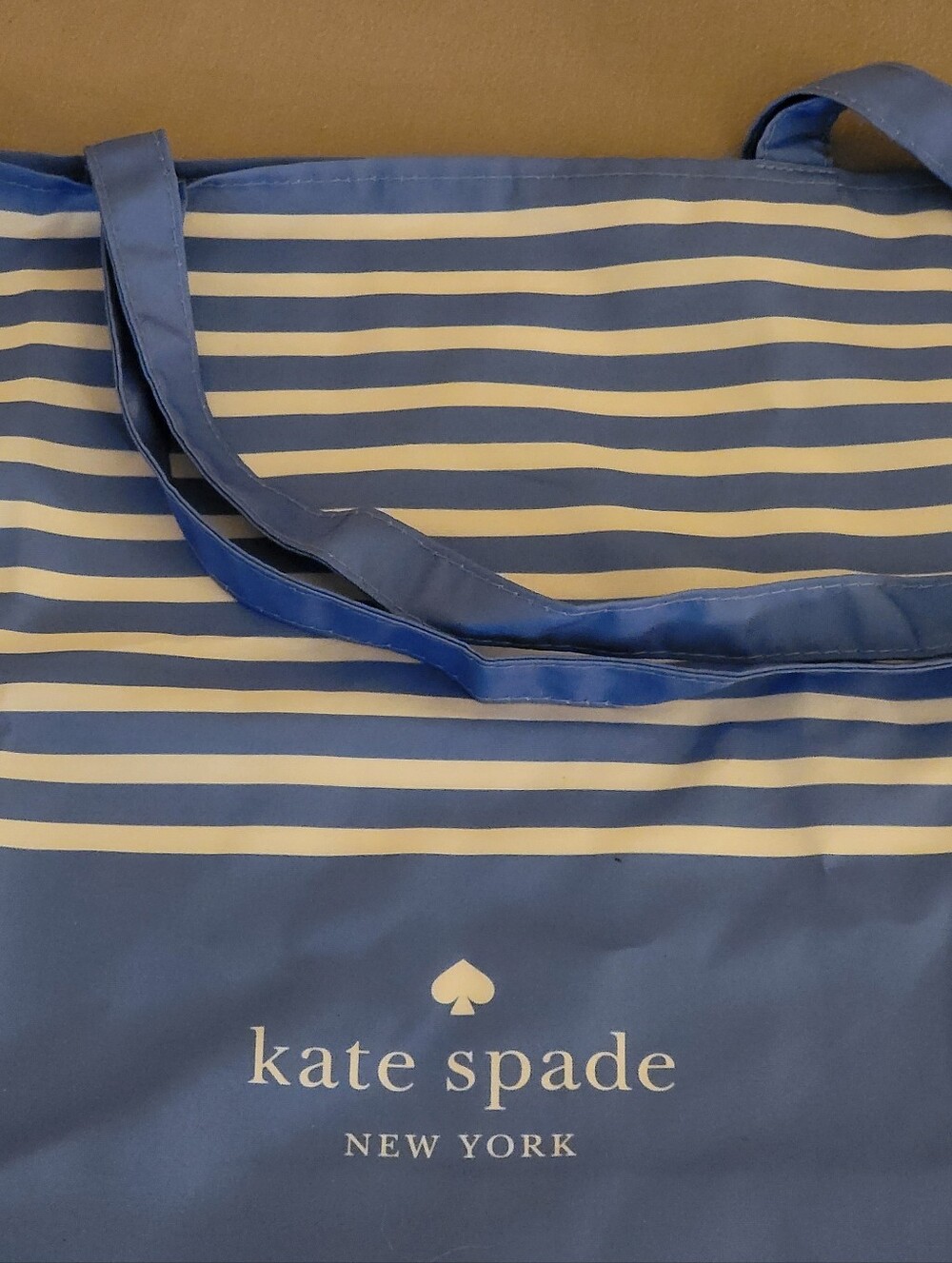kate spade Blue and Cream Striped Tote